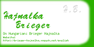 hajnalka brieger business card